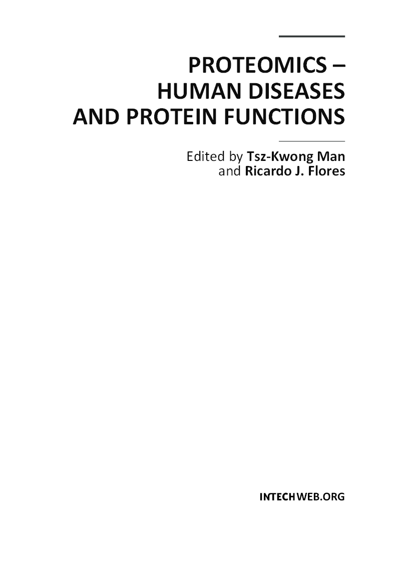 Proteomics - Human Diseases and Protein Functions - Page 2