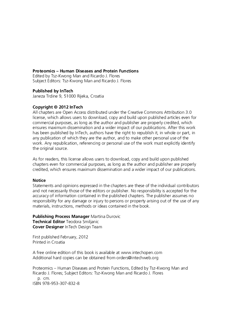 Proteomics - Human Diseases and Protein Functions - Page 3
