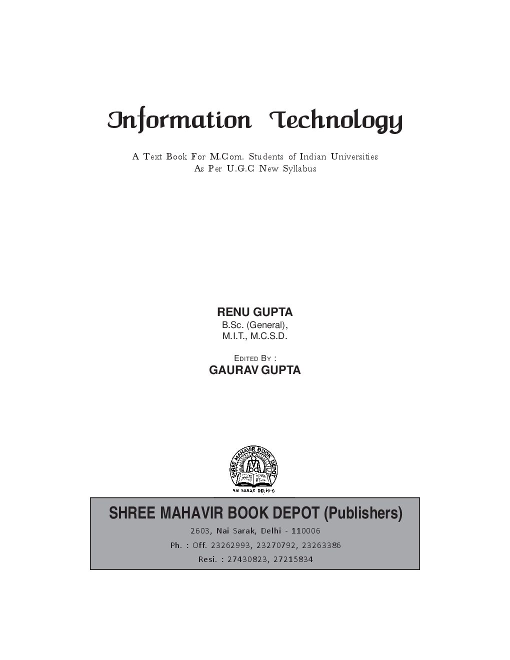 Information Technology (A Text Book For Paper-6 of Professional Education (Examination-II) of I.C.A.I) - Page 2