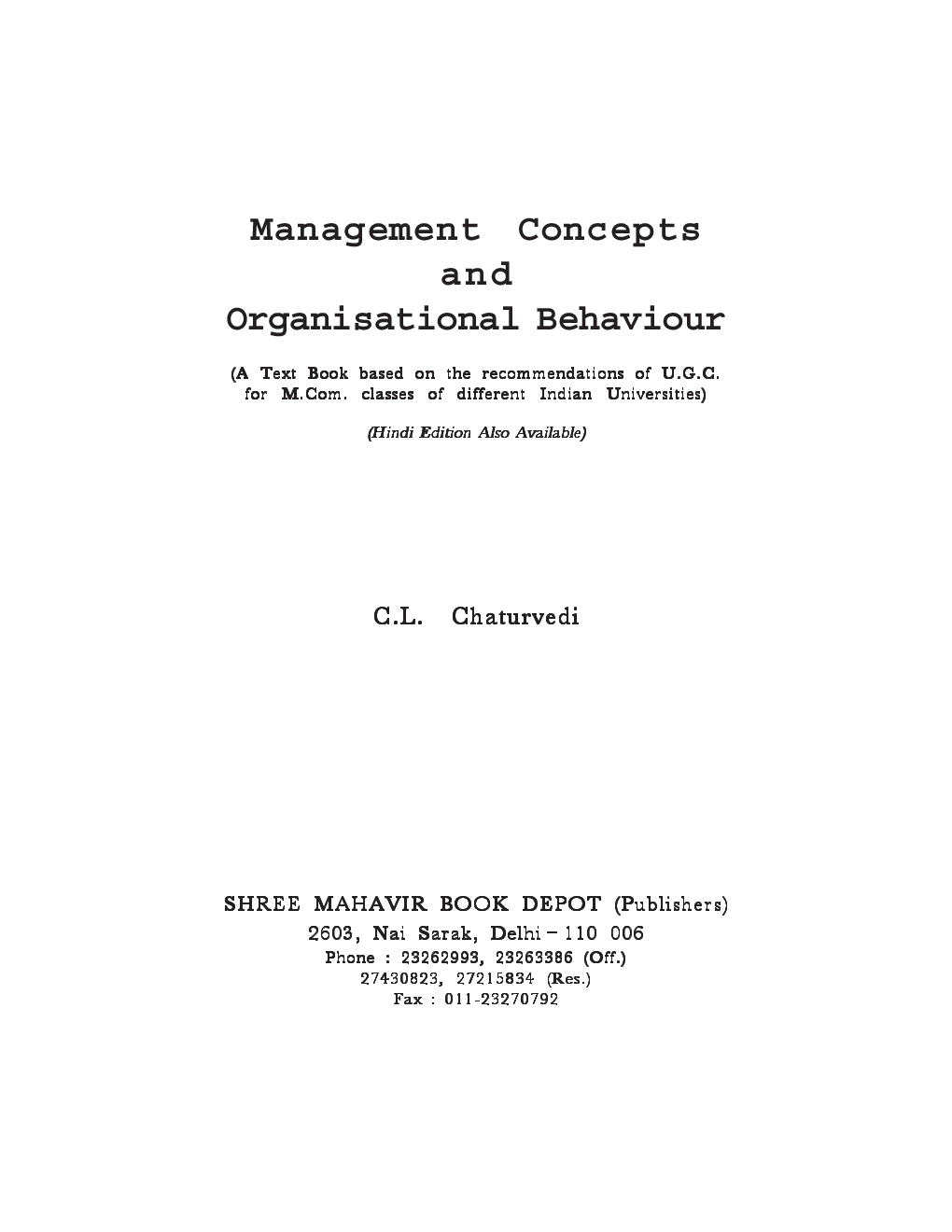 Management Concepts and Organisational Behaviour - Page 3