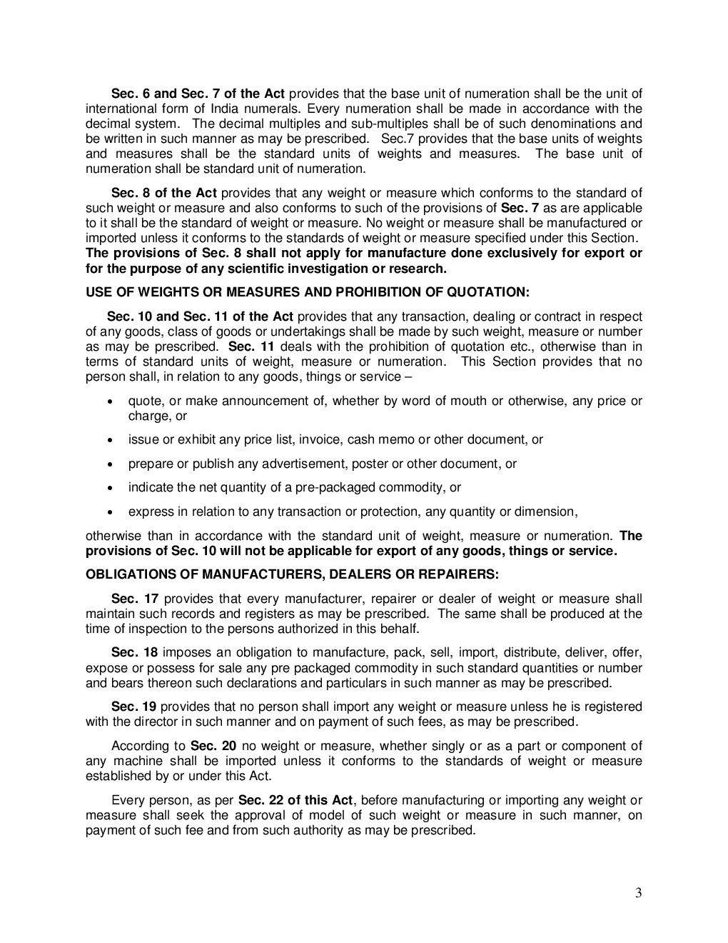 The Legal Metrology Act 2009 - Page 3