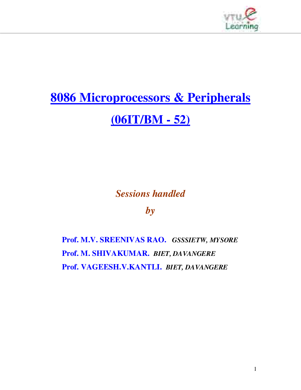 8086 Microprocessor & Peripherals Notes eBook - Page 2