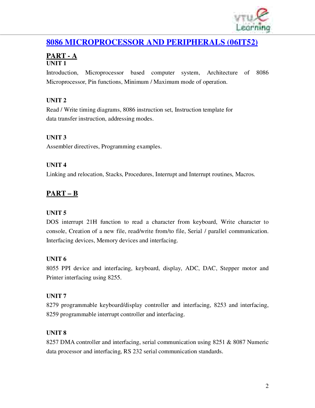 8086 Microprocessor & Peripherals Notes eBook - Page 3