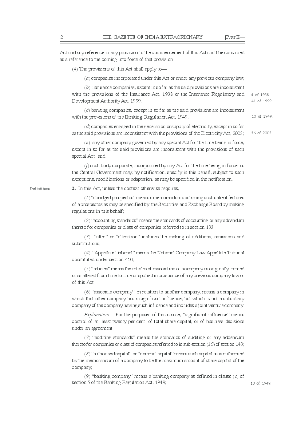 Official Gazette of India Companies Act 2013 eBook - Page 3