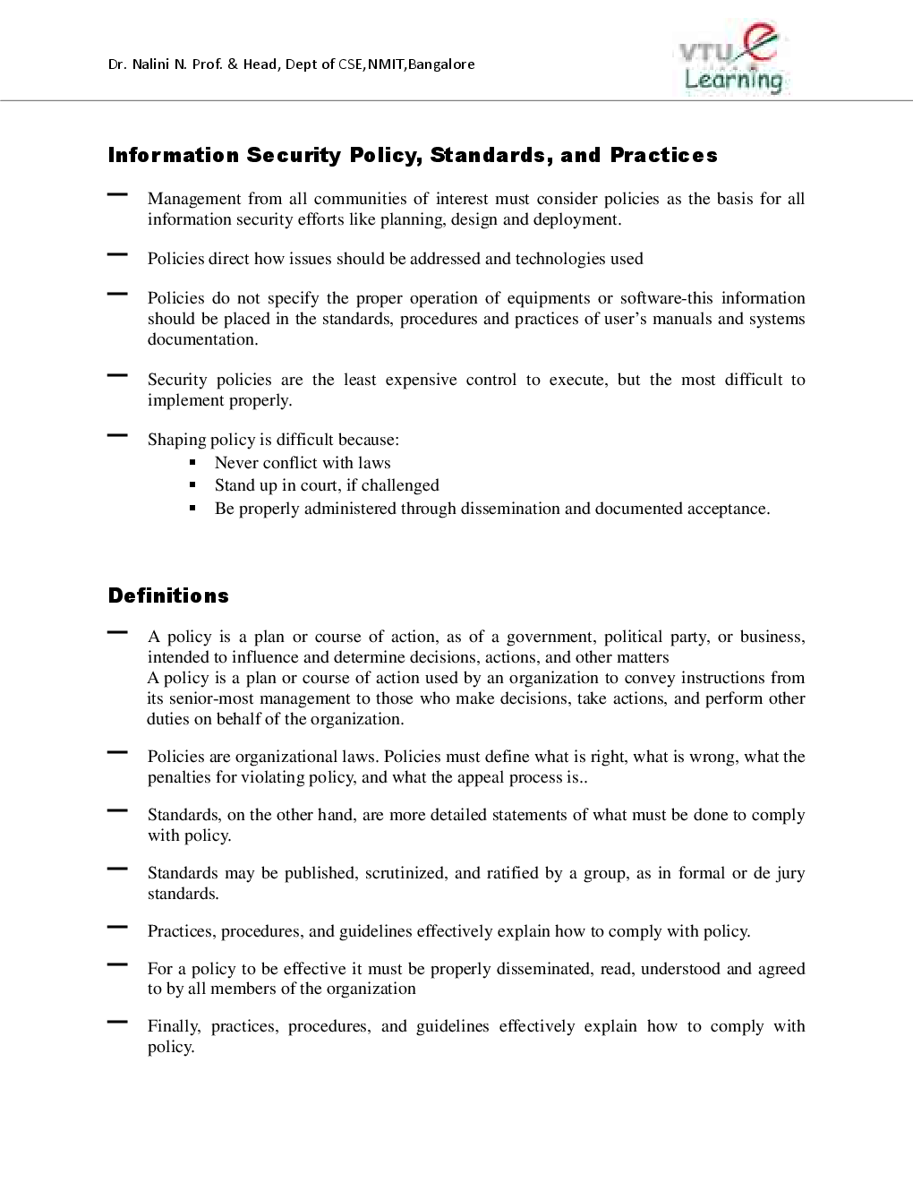 Download Information and Network Security Notes eBook PDF Online 2020