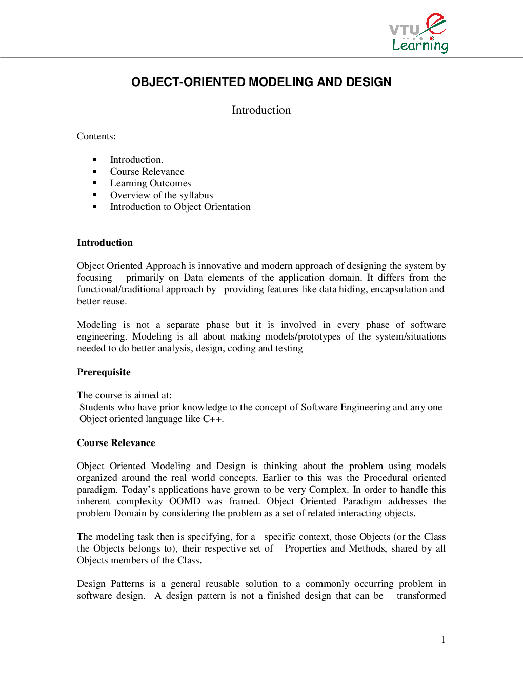 Object Oriented Modelling and Design Notes eBook - Page 2