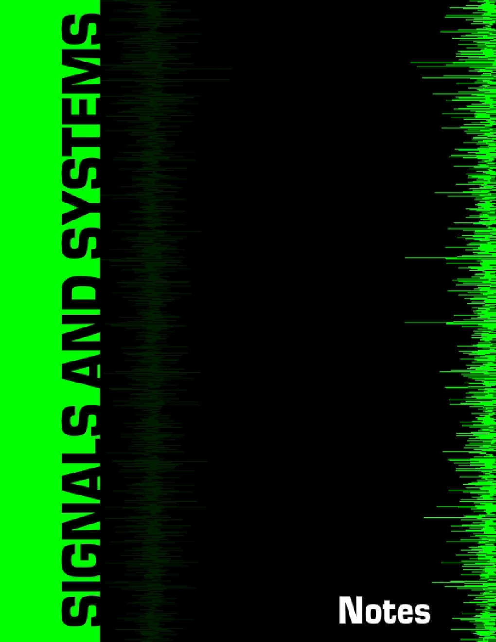 Signals and Systems Notes eBook - Page 1