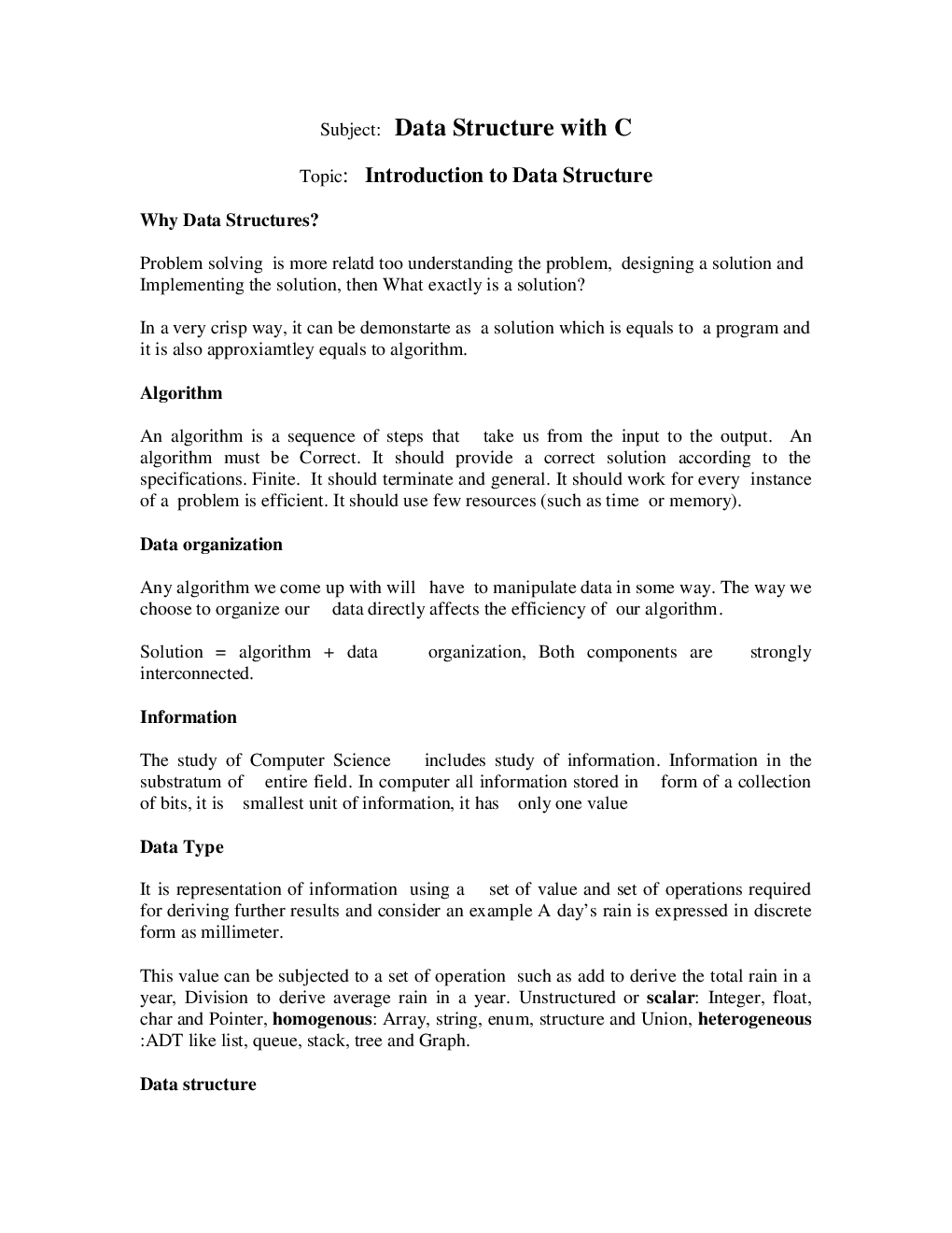 Data Structure Using C Notes - Page 2