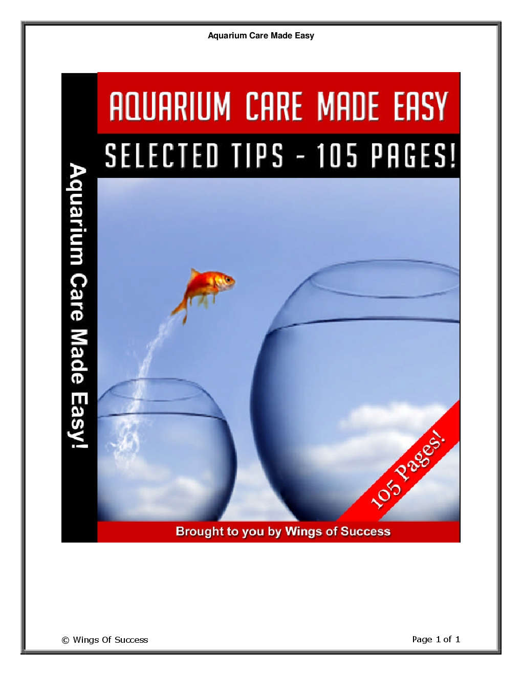 Aquarium Care Made Easy - Page 1