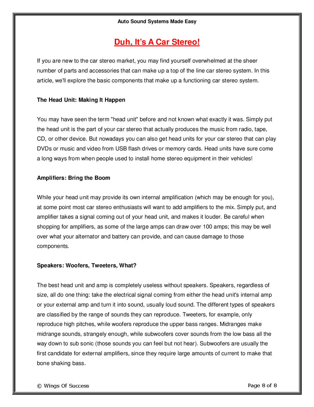 Auto Sound Systems Made Easy - Page 3