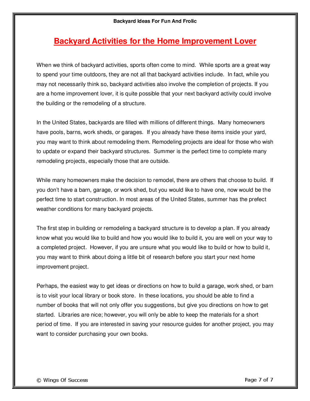 Backyard Ideas For Fun And Frolic - Page 3