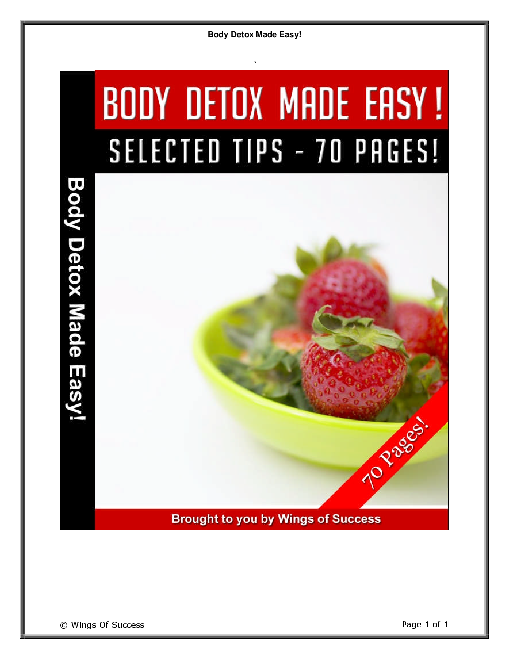 Body Detox Made Easy! - Page 1