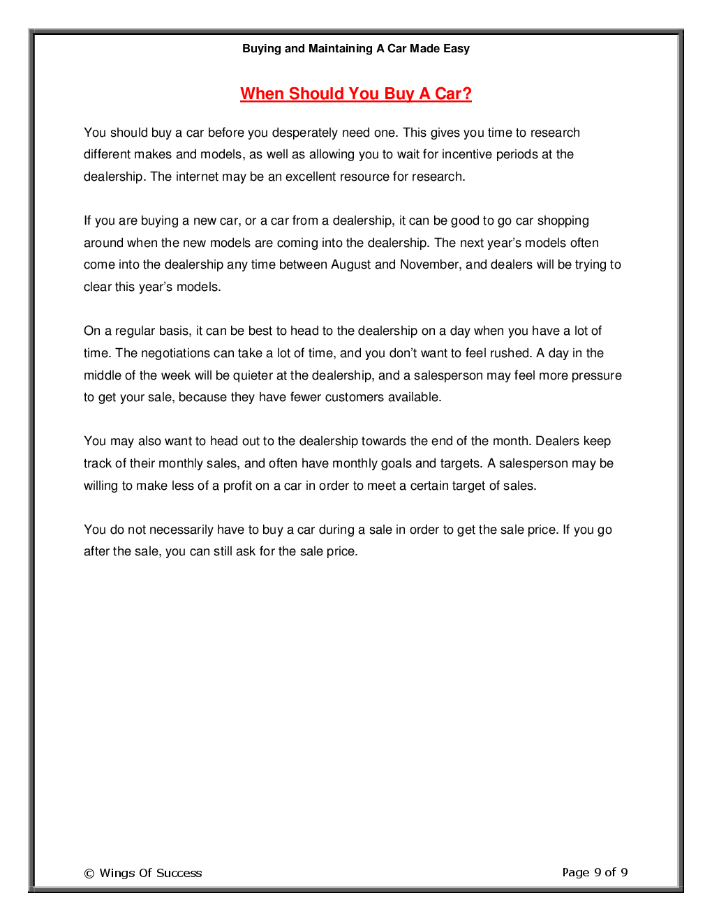 Buying and Maintaining A Car Made Easy - Page 4