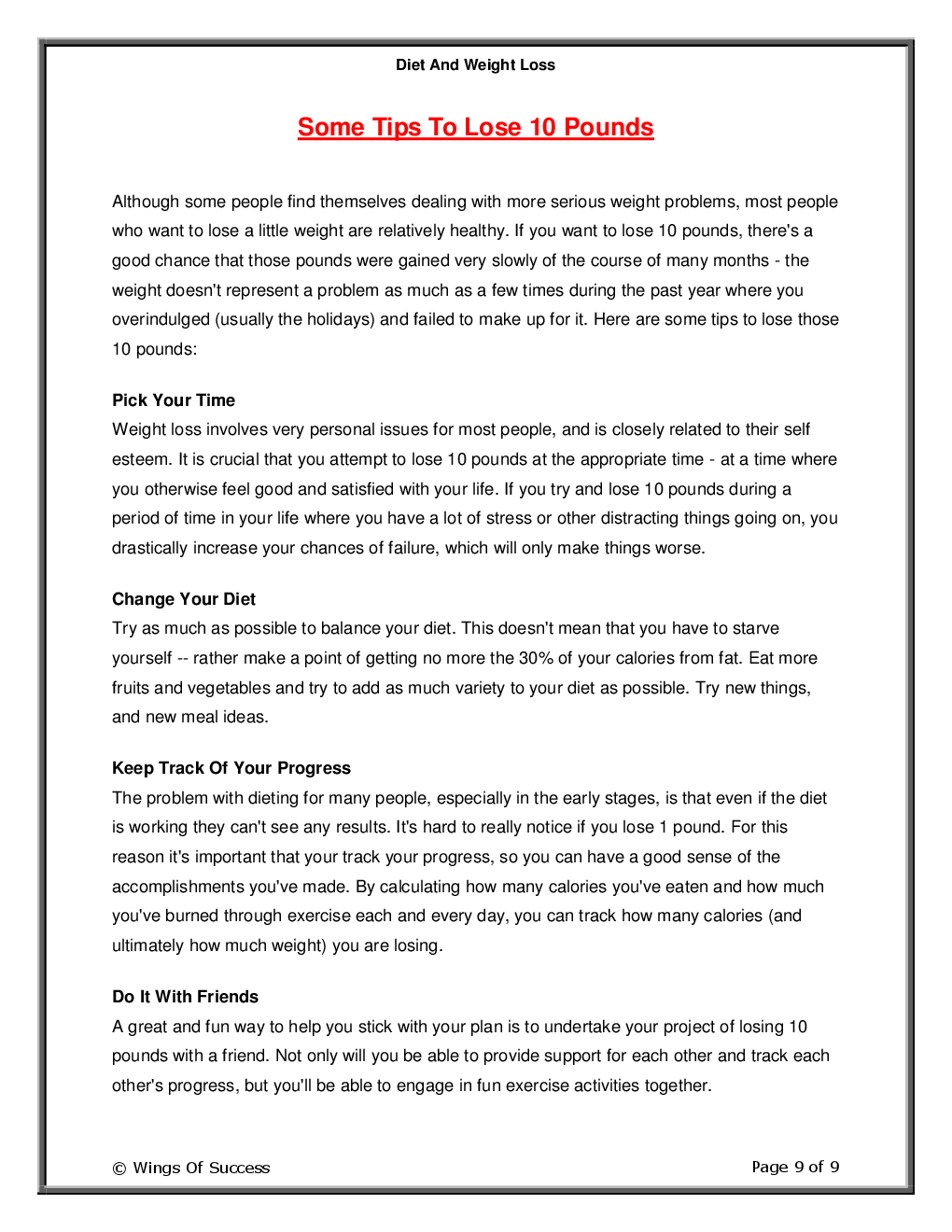 Diet And Weight Loss - Page 4