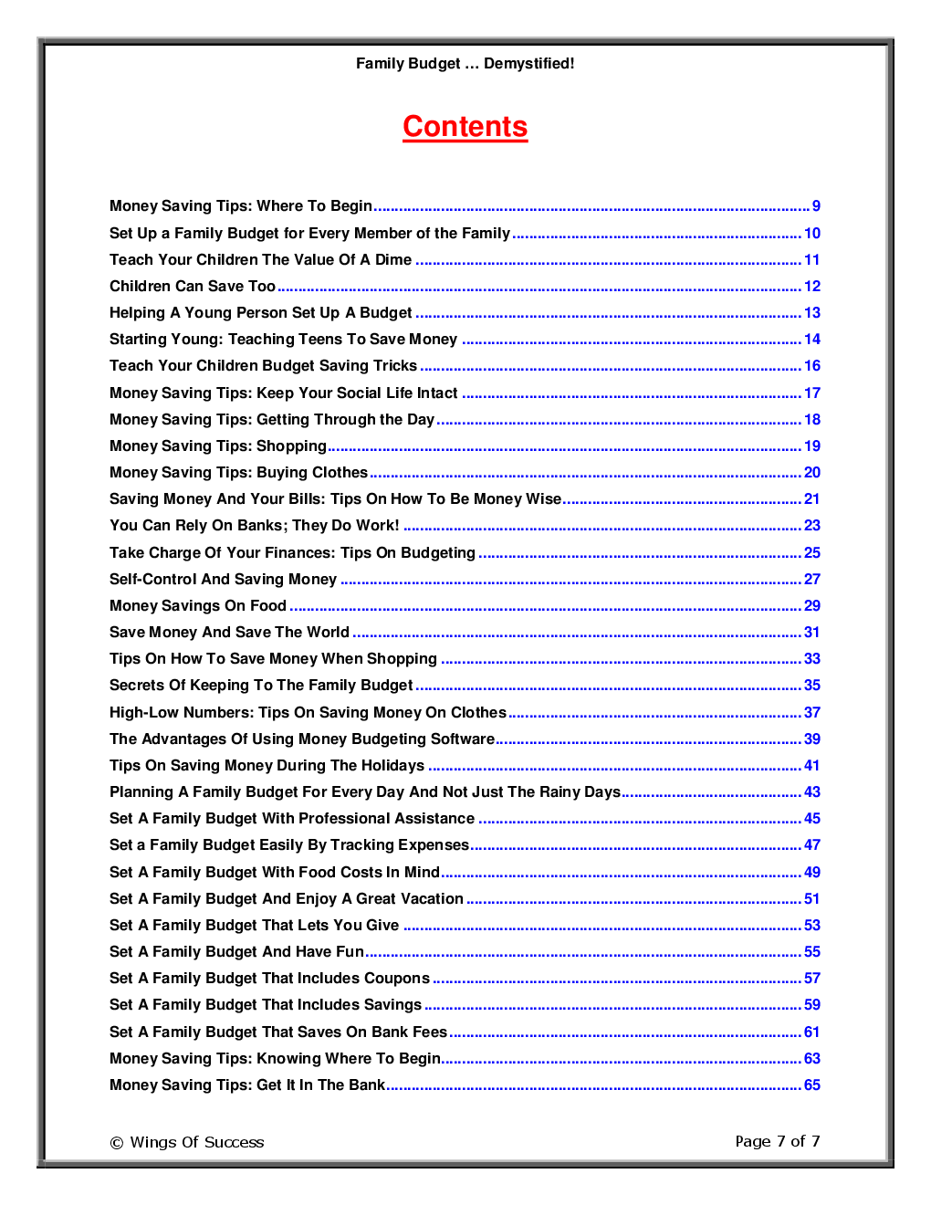Family Budget - Demystified! - Page 2