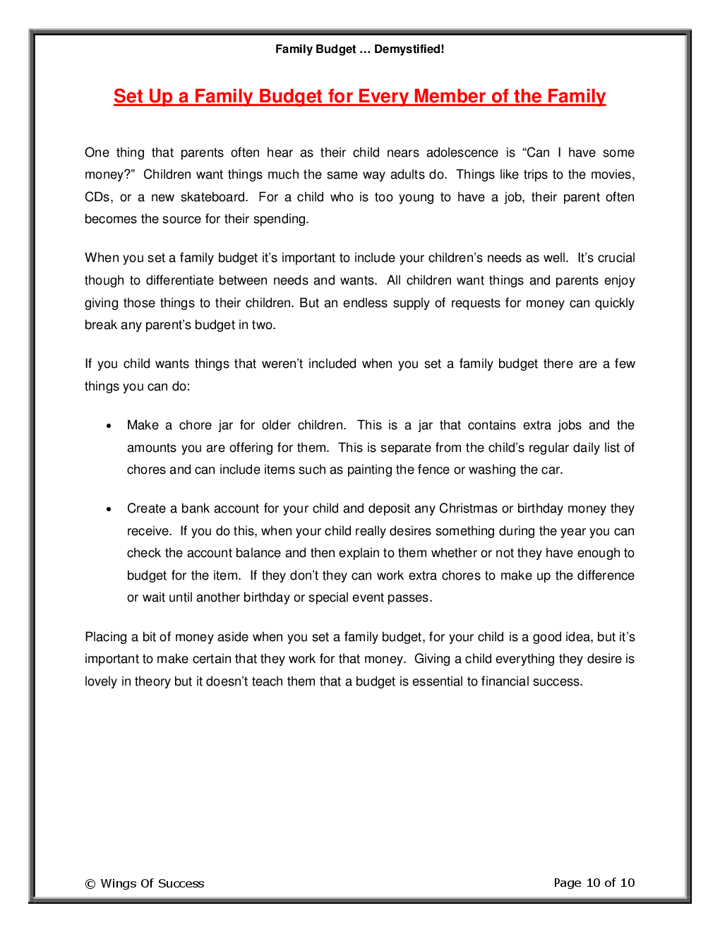 Family Budget - Demystified! - Page 5