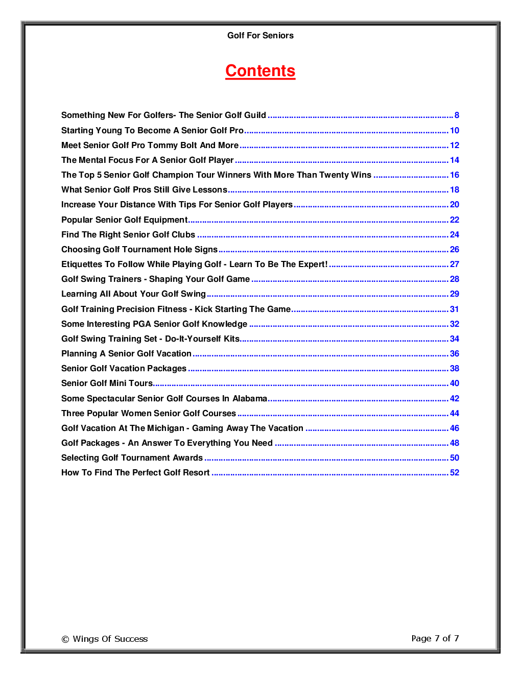 Golf For Seniors - Page 2