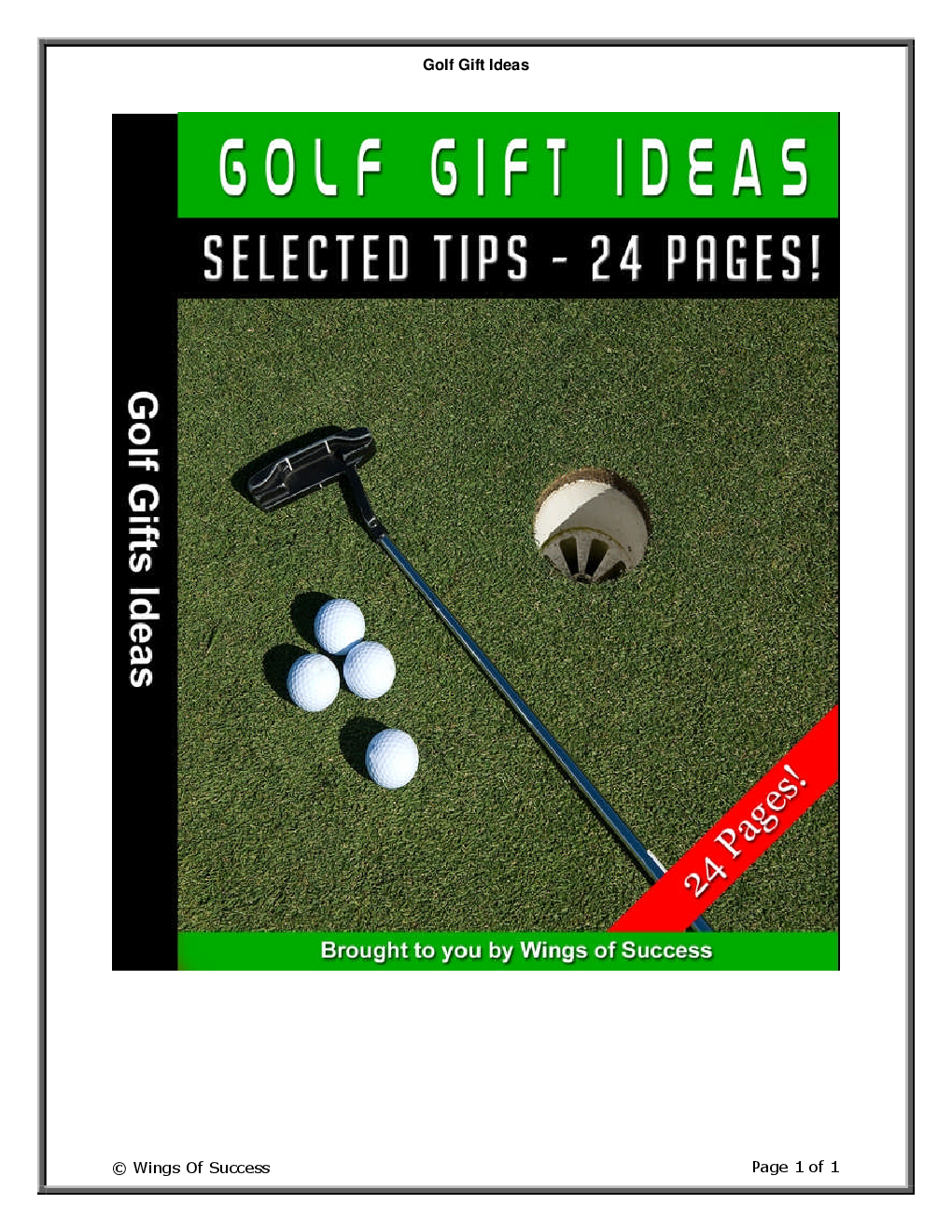 Golf Gift Ideas - Page 1