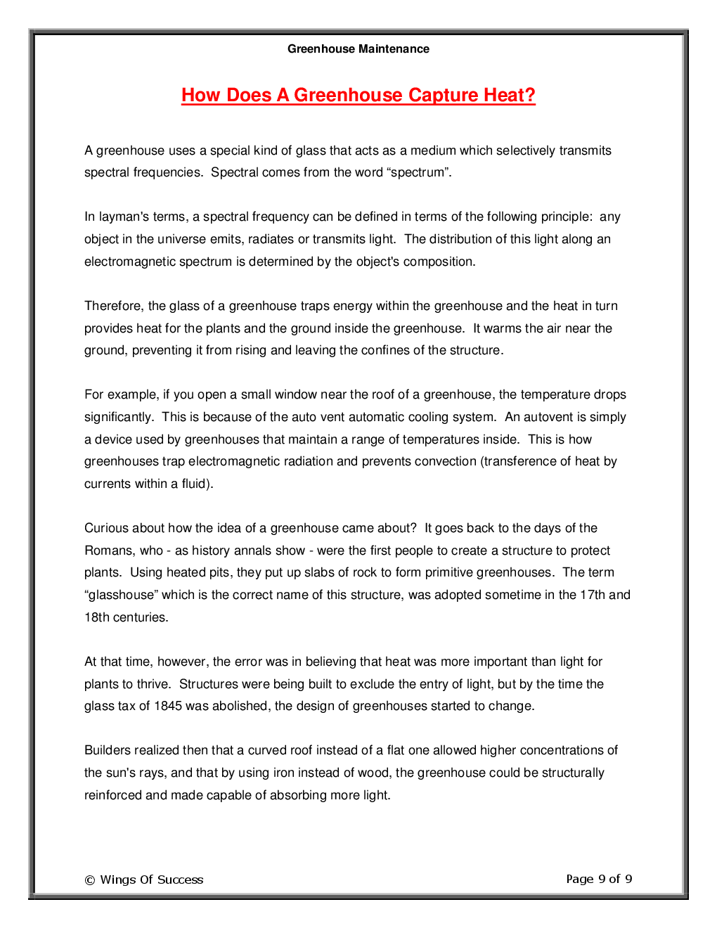 Greenhouse Maintenance - Page 4