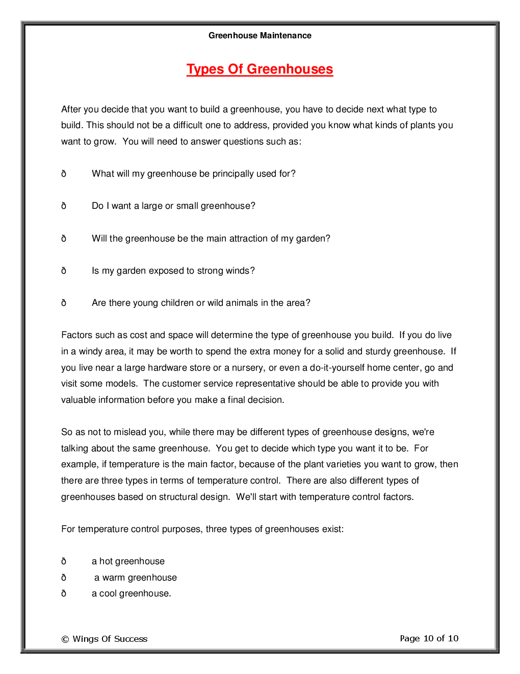 Greenhouse Maintenance - Page 5