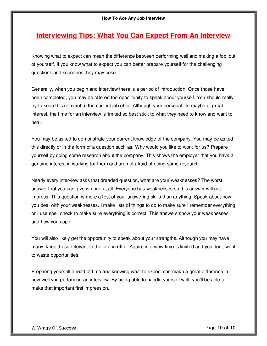 How To Ace Any Job Interview - Page 5