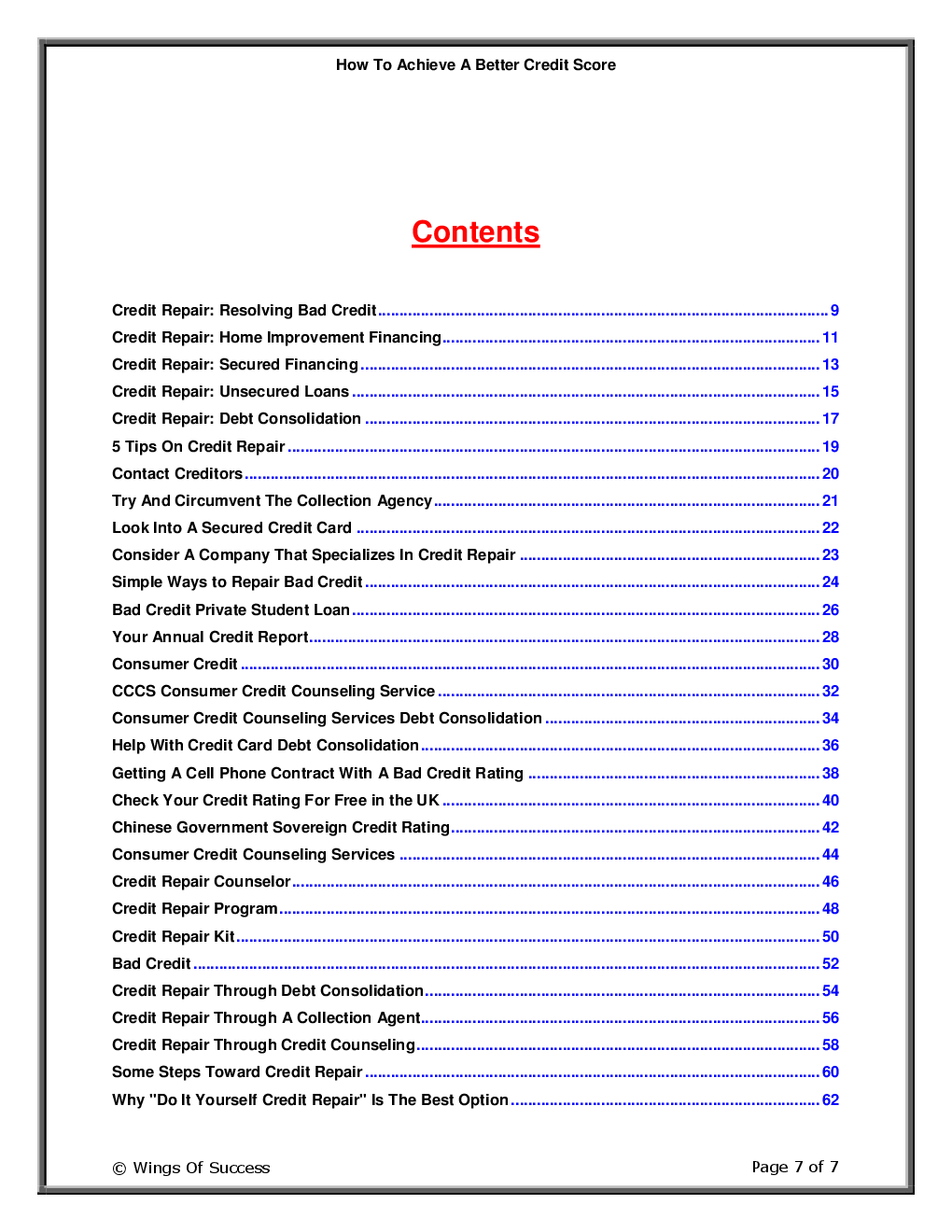 How To Achieve A Better Credit Score - Page 2