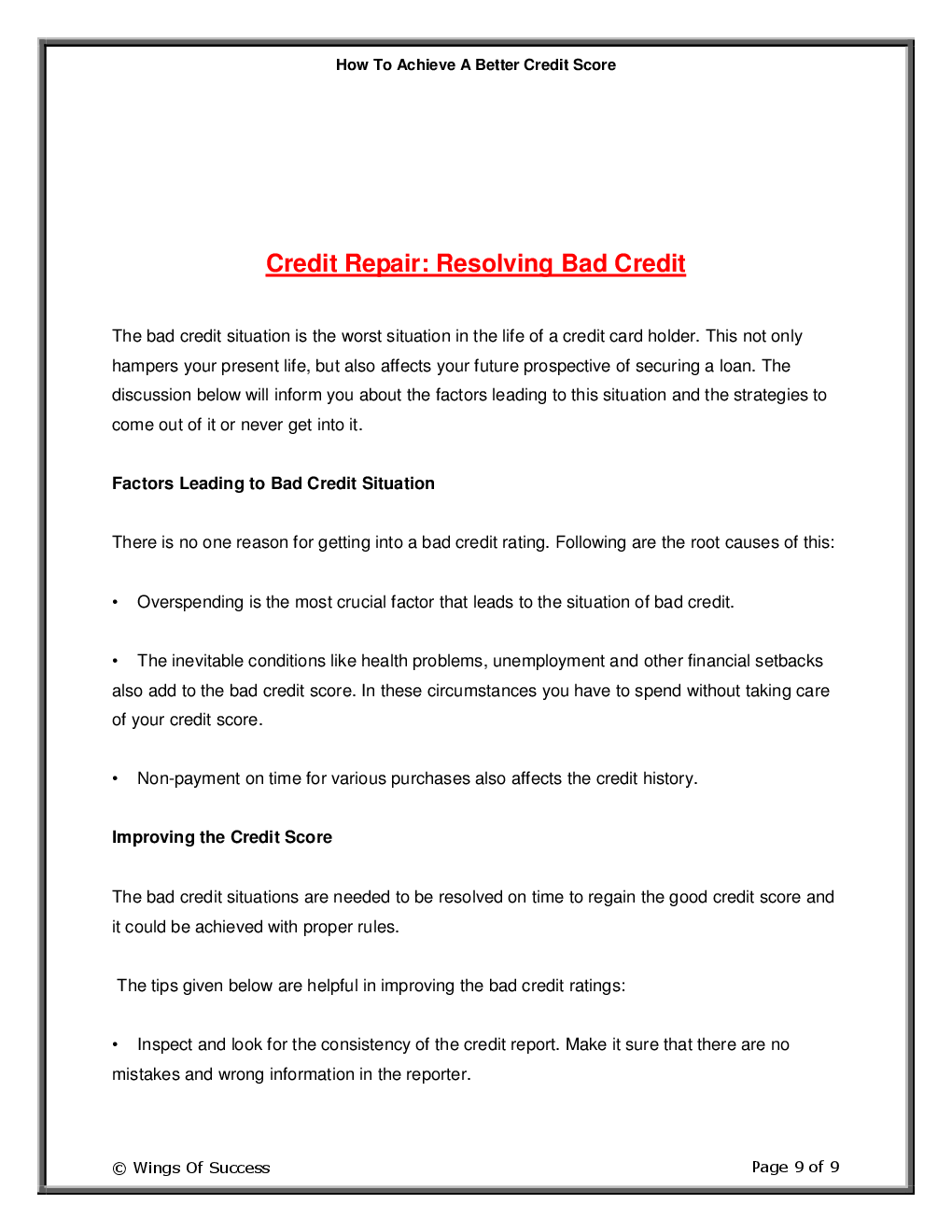 How To Achieve A Better Credit Score - Page 4