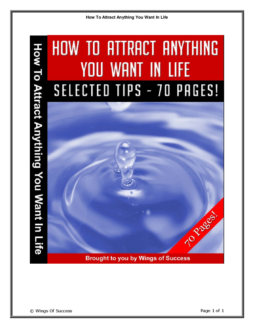 How To Attract Anything You Want In Life - Page 1