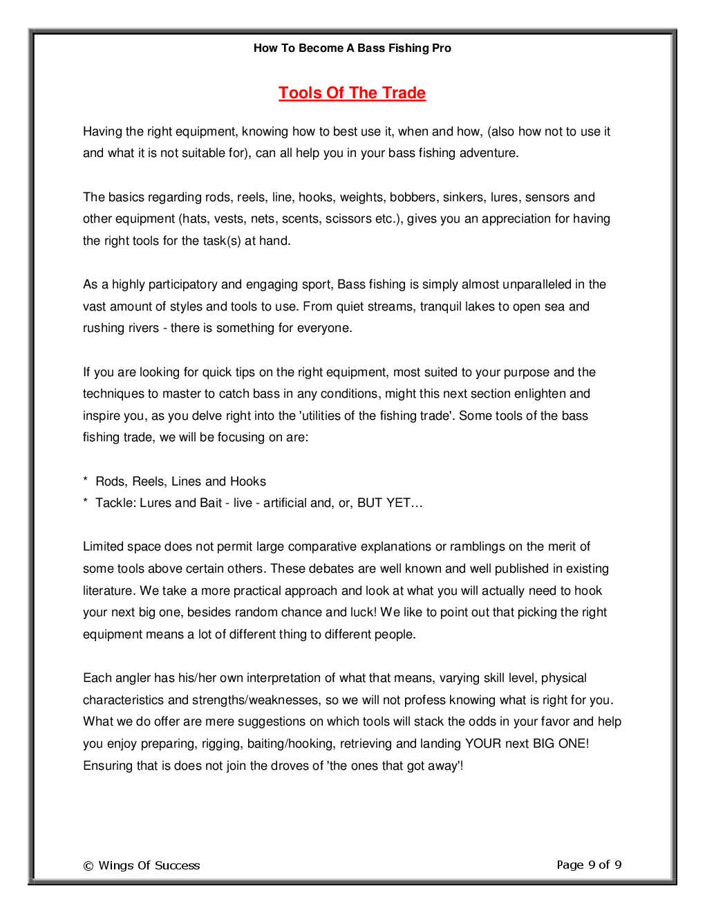 How To Become A Bass Fishing Pro - Page 4