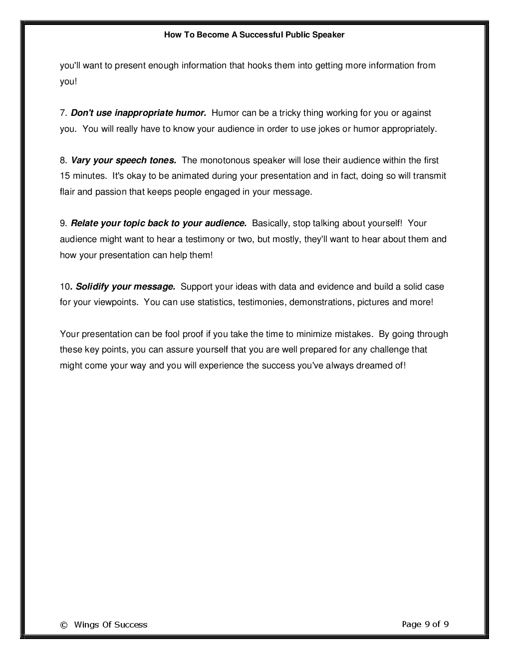 How To Become A Successful Public Speaker - Page 4