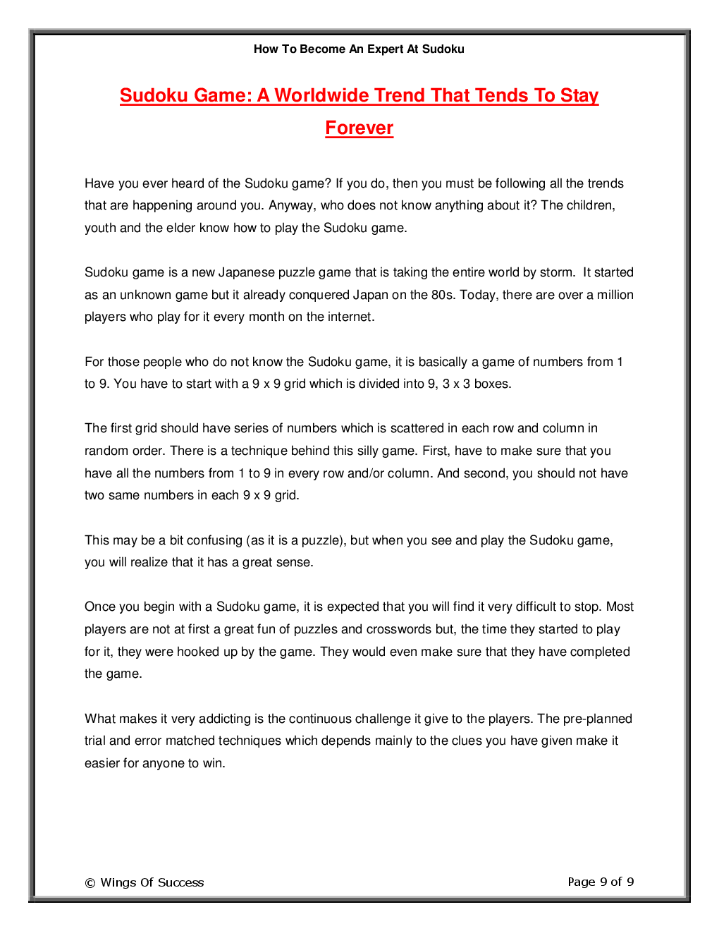 How To Become An Expert At Sudoku - Page 4