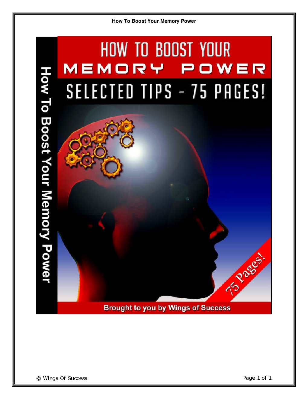How To Boost Your Memory Power - Page 1