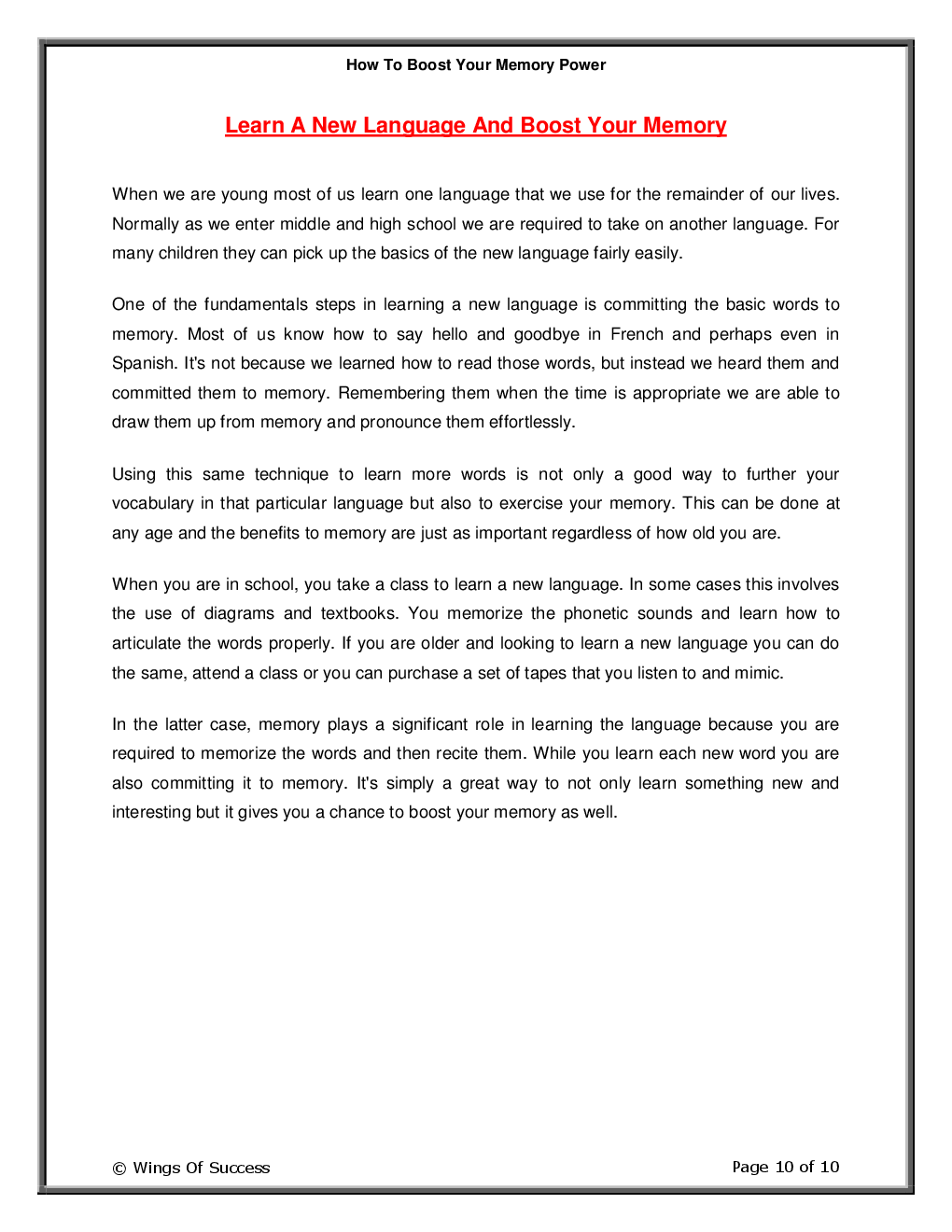 How To Boost Your Memory Power - Page 5