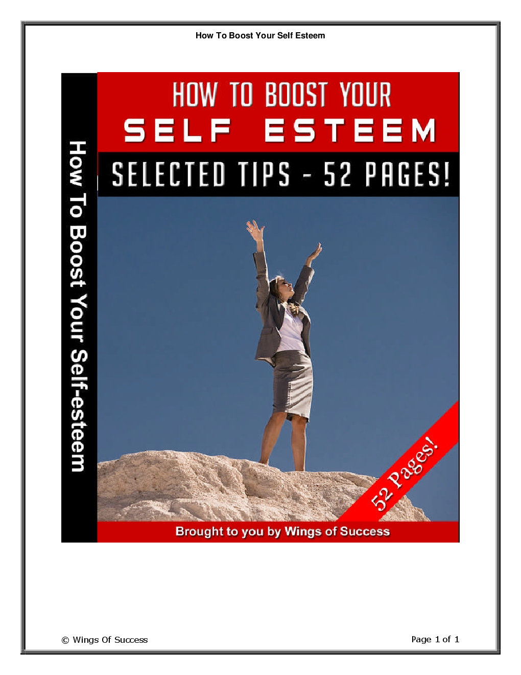 How To Boost Your Self Esteem - Page 1