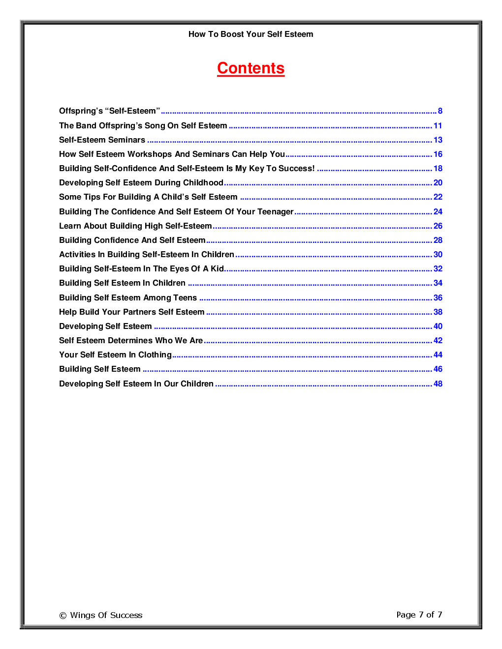 How To Boost Your Self Esteem - Page 2