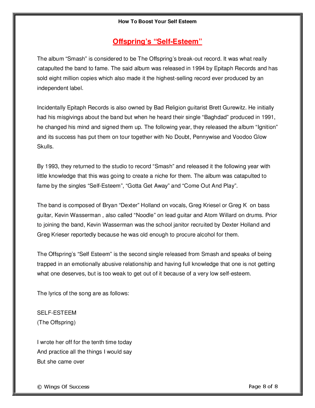 How To Boost Your Self Esteem - Page 3