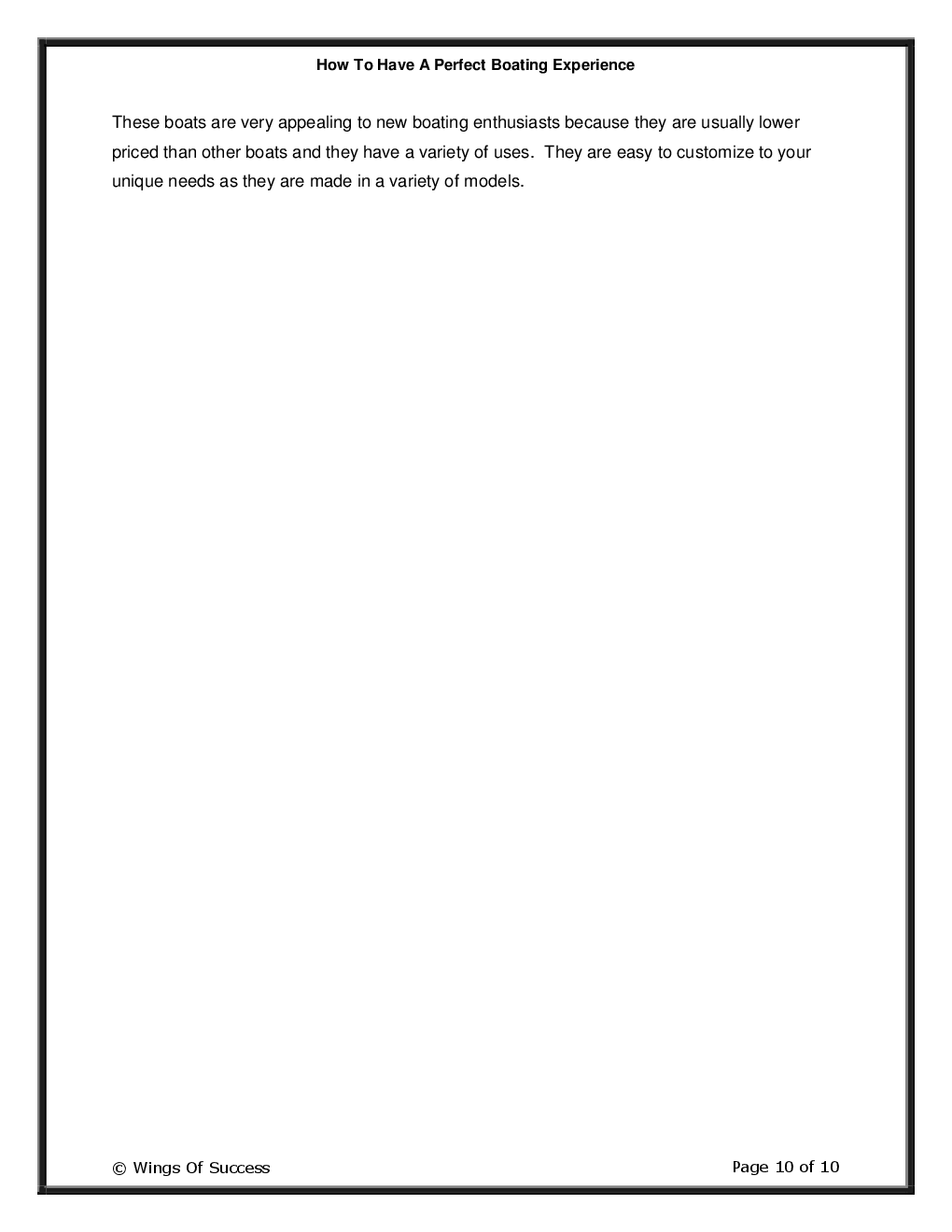 How To Have A Perfect Boating Experience - Page 5