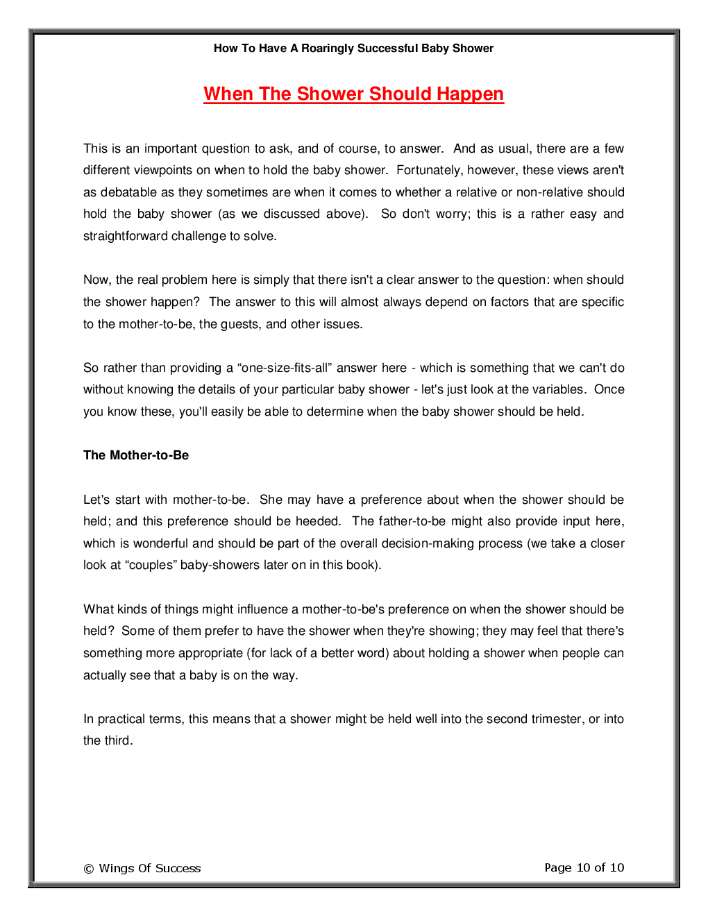 How To Have A Roaringly Successful Baby Shower - Page 5