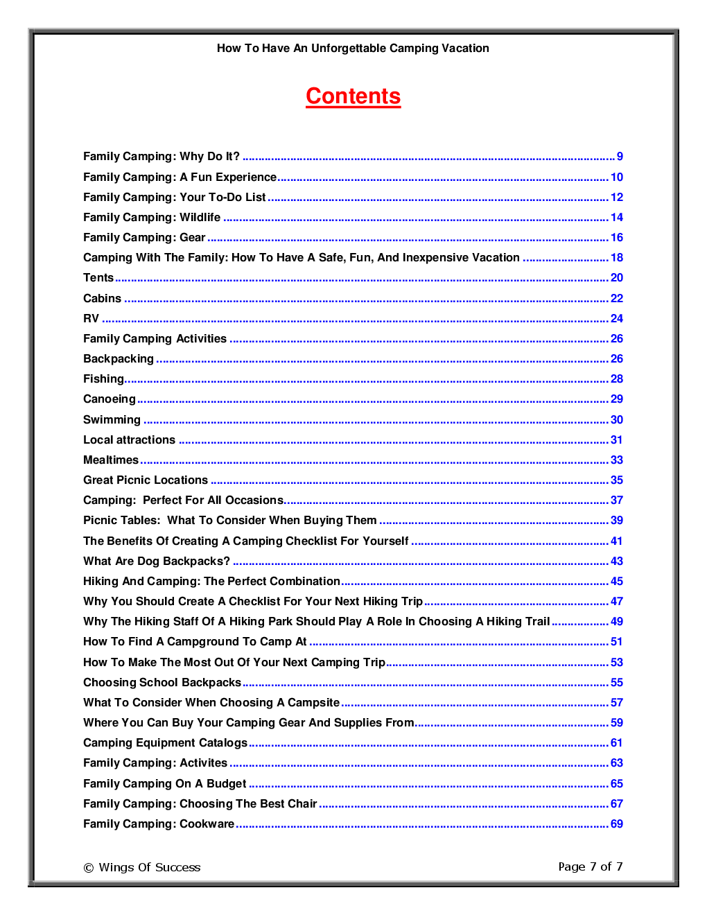 How To Have An Unforgettable Camping Vacation - Page 2