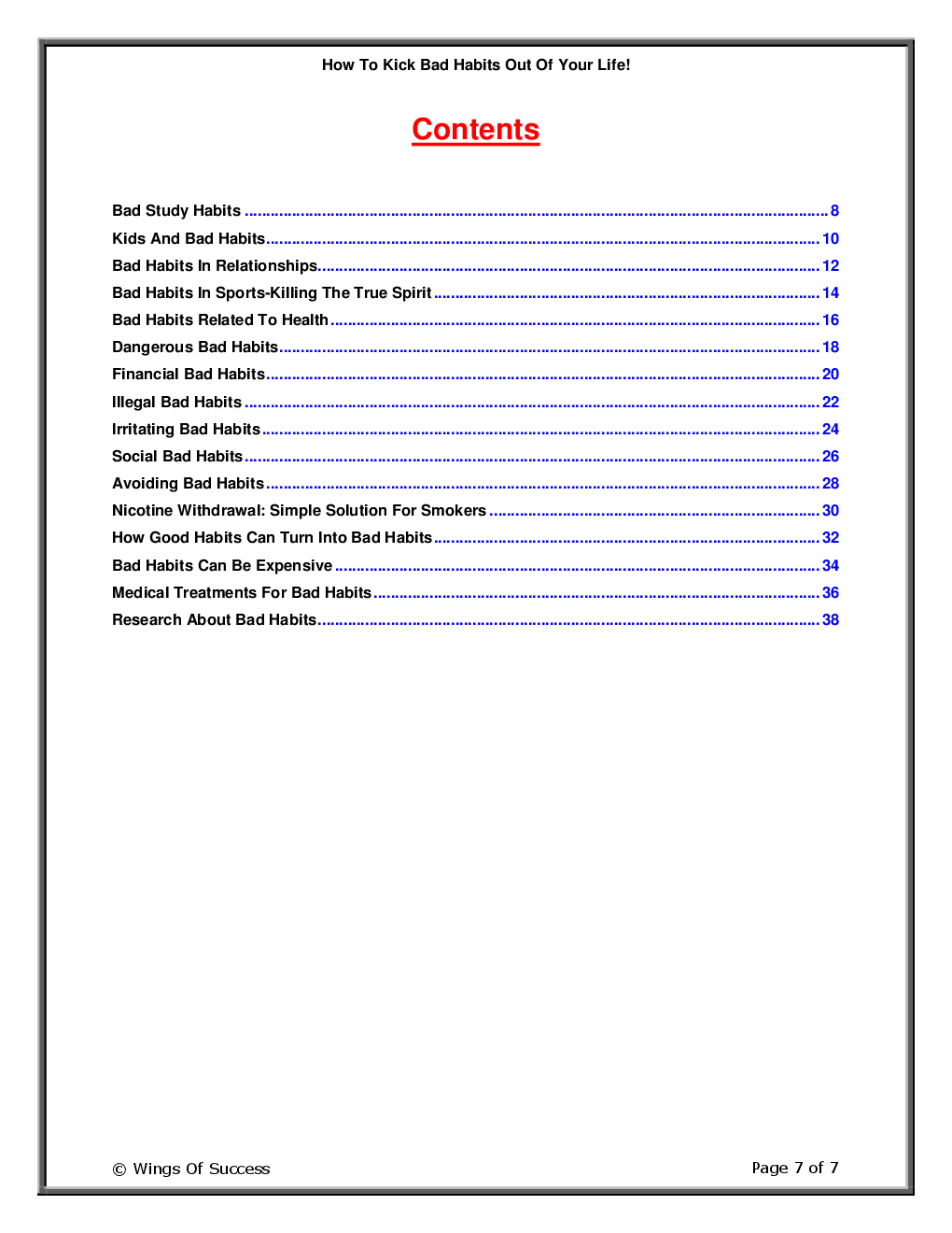 How To Kick Bad Habits Out Of Your Life! - Page 2