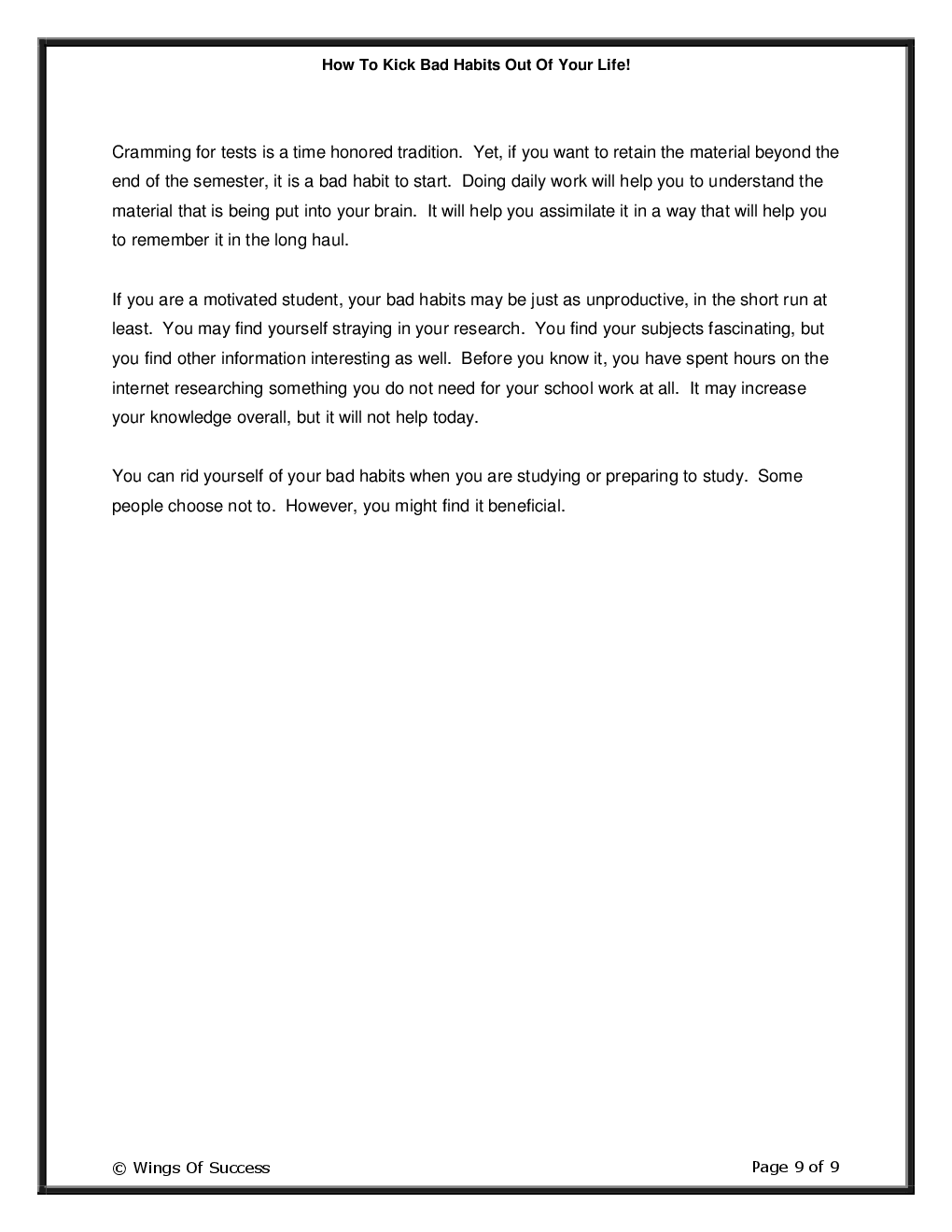 How To Kick Bad Habits Out Of Your Life! - Page 4