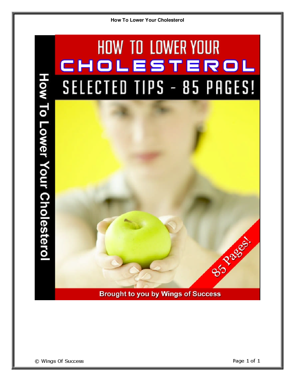 How To Lower Your Cholesterol - Page 1