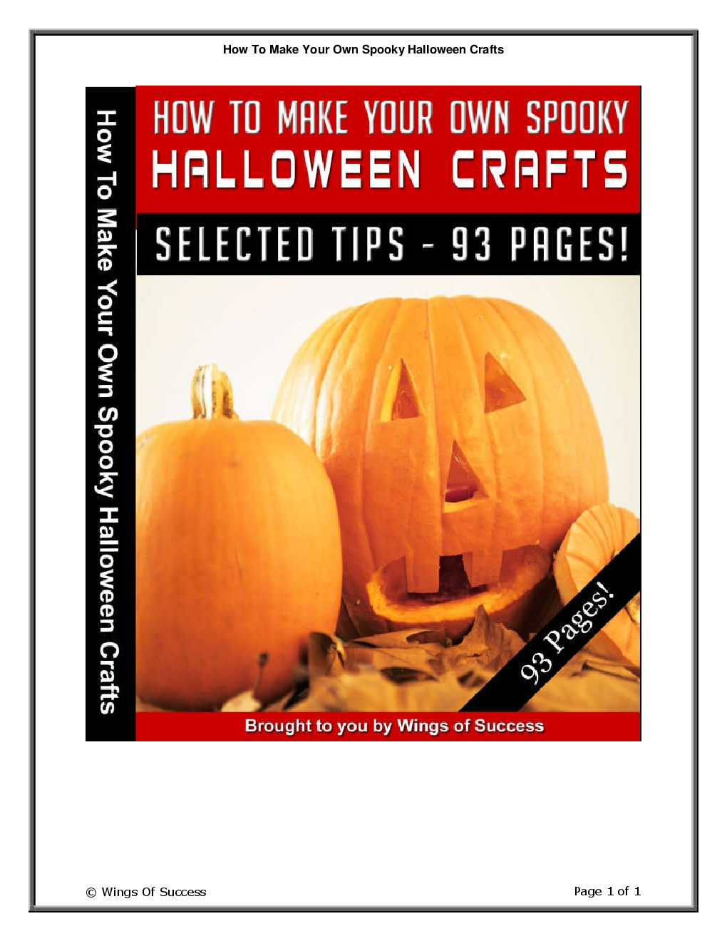 How To Make Your Own Spooky Halloween Crafts - Page 1