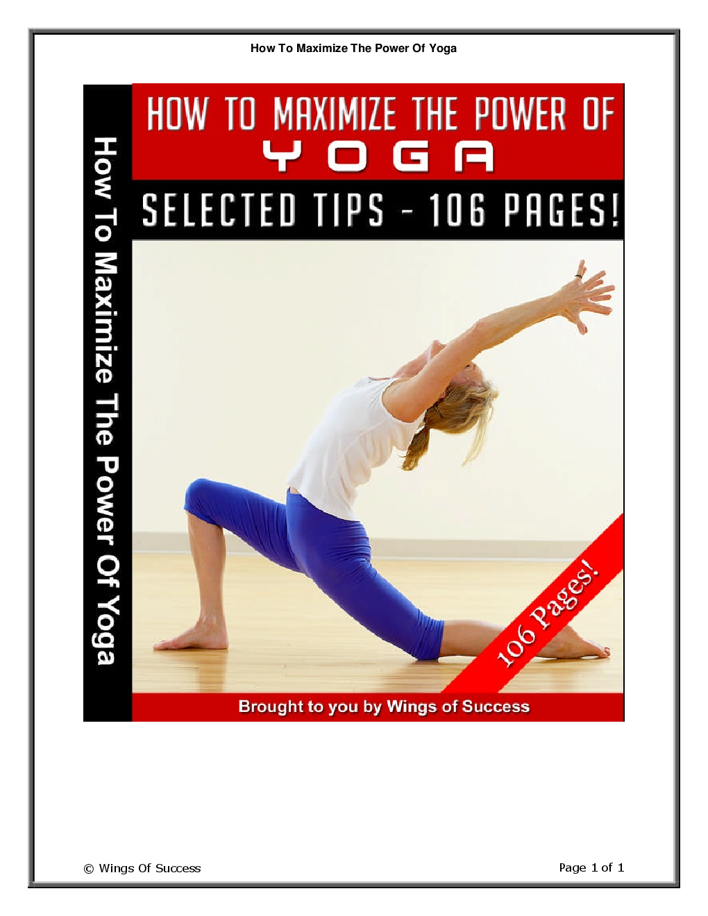 How To Maximize The Power Of Yoga - Page 1