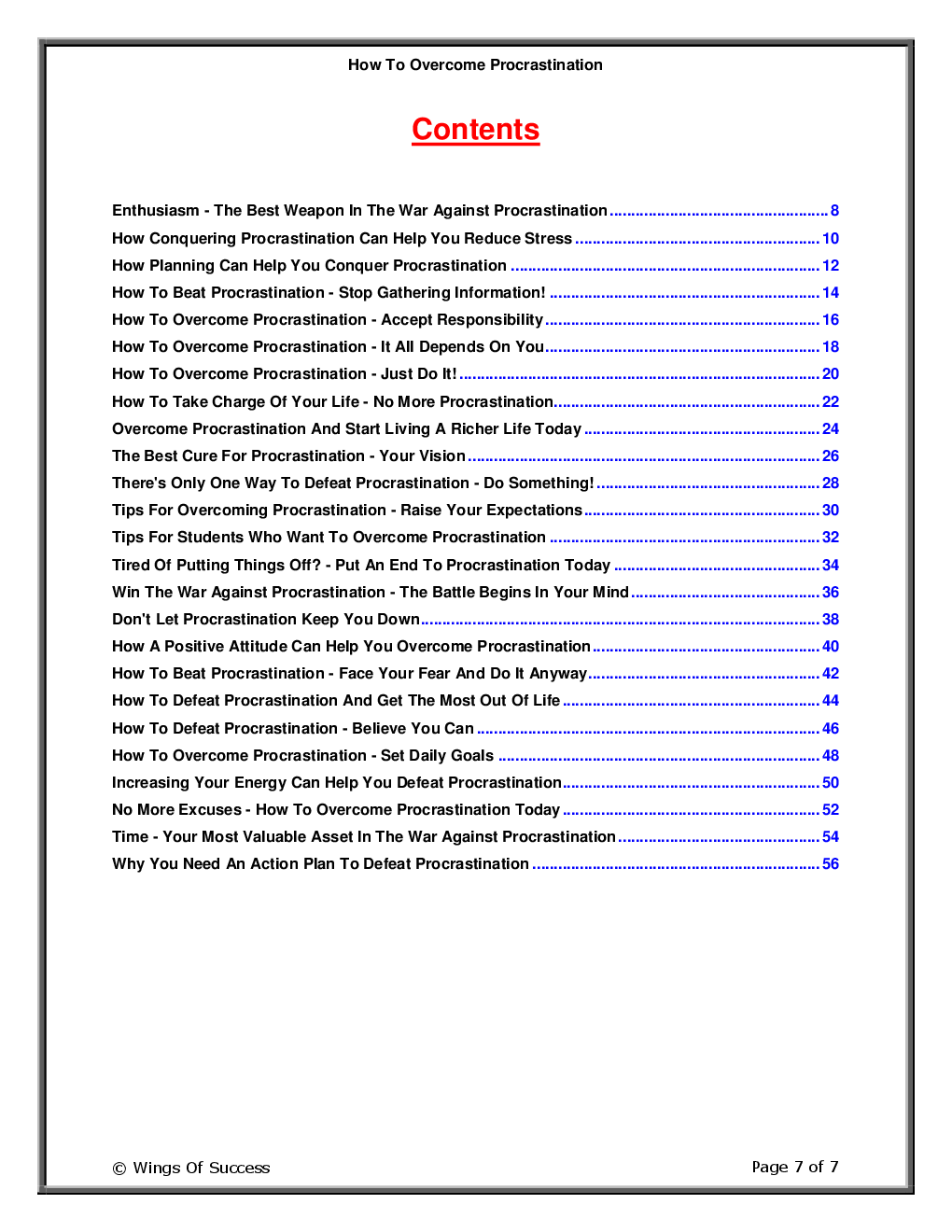 How To Overcome Procrastination - Page 2
