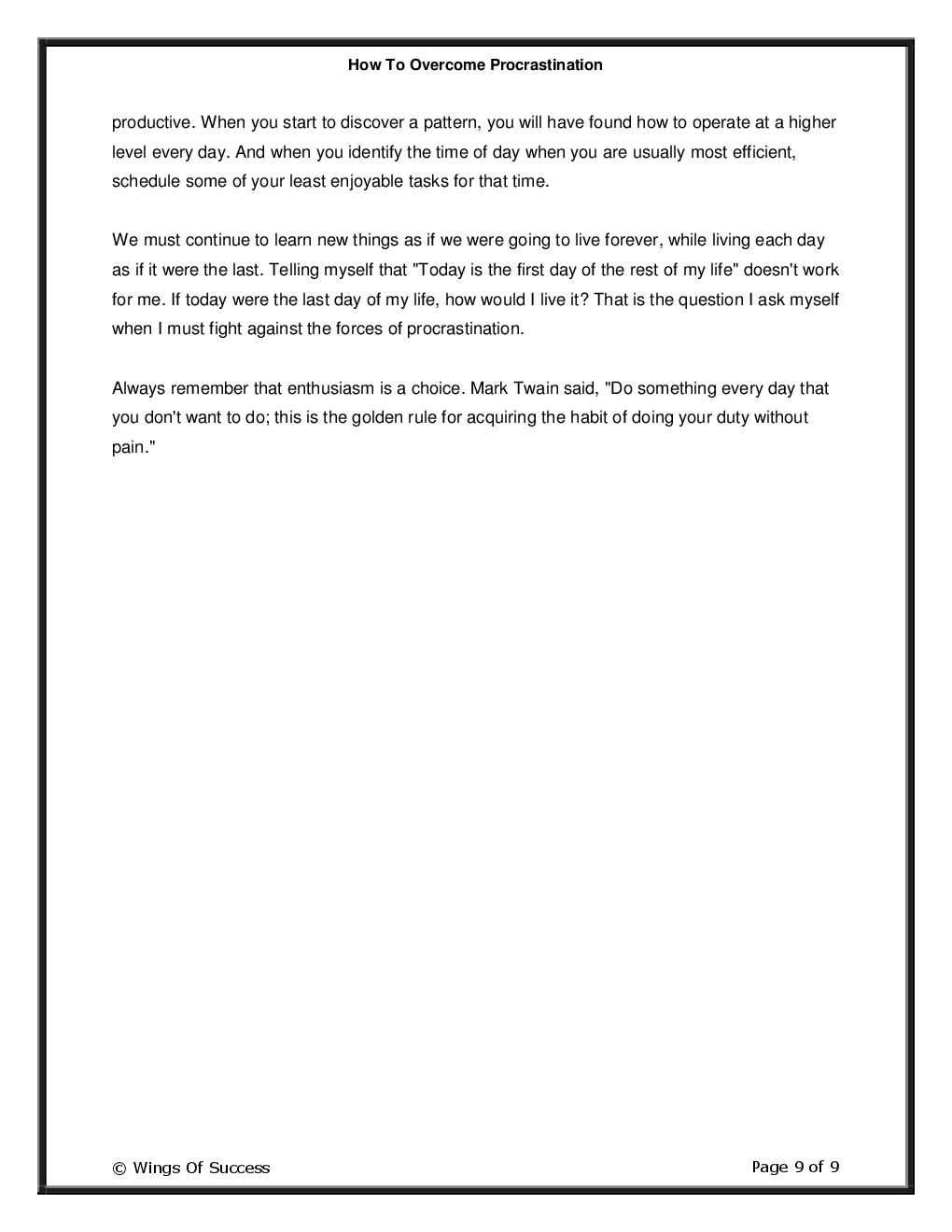 How To Overcome Procrastination - Page 4