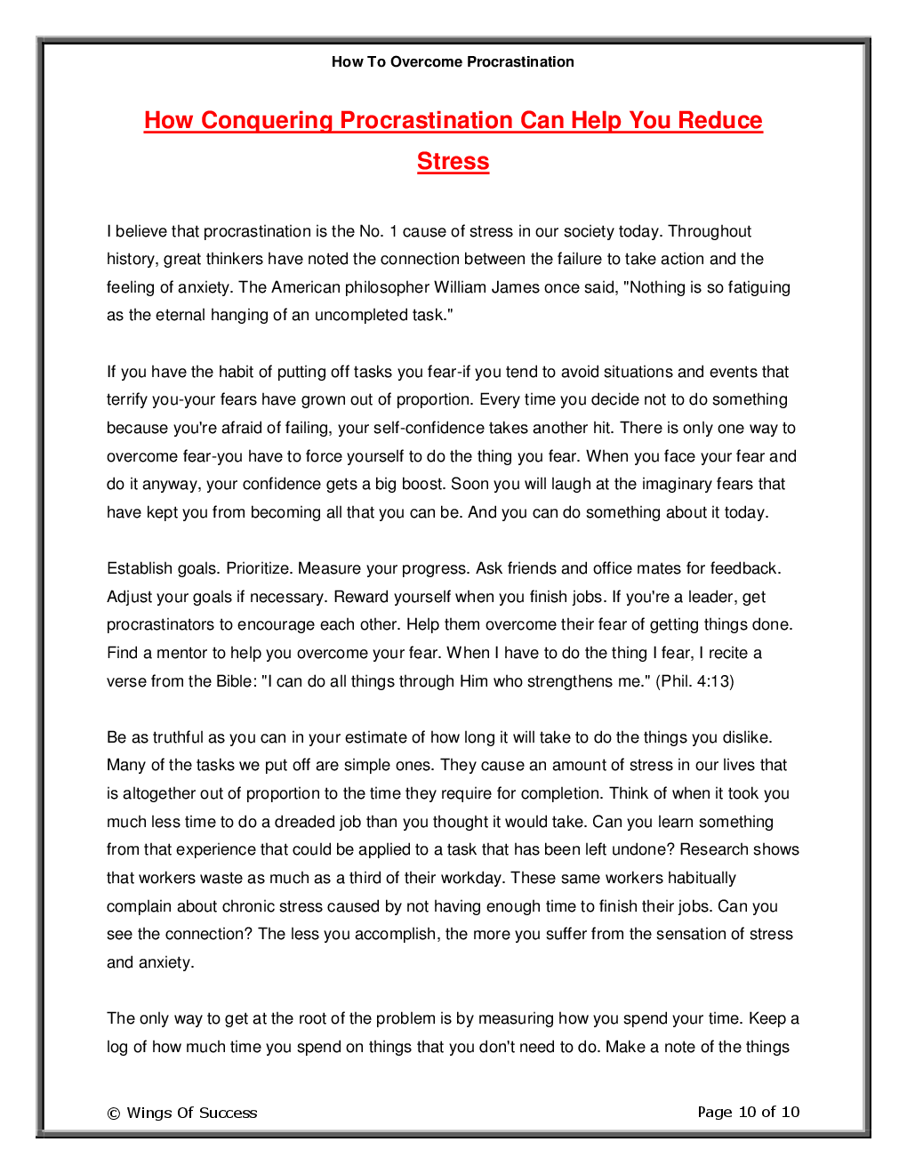 How To Overcome Procrastination - Page 5