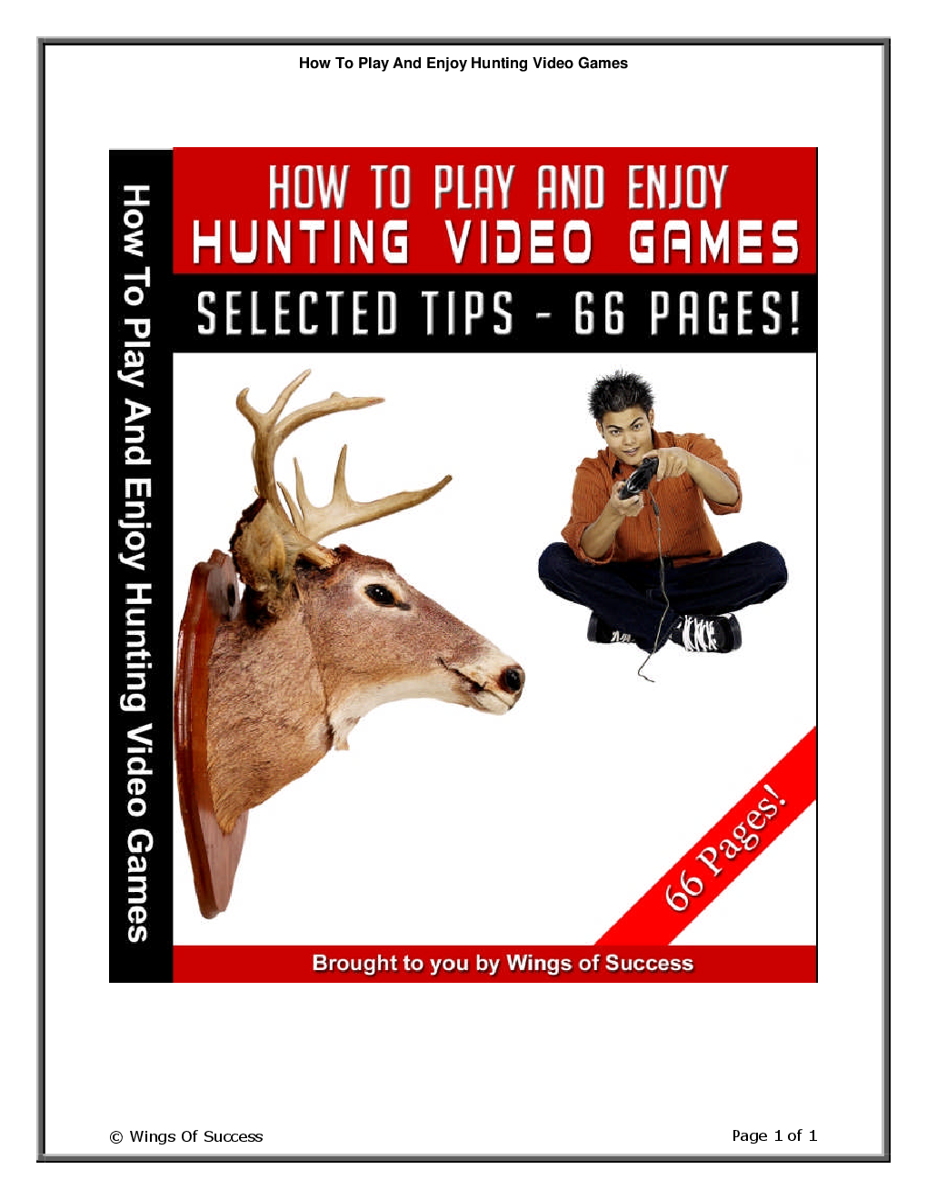 How To Play And Enjoy Hunting Video Games - Page 1