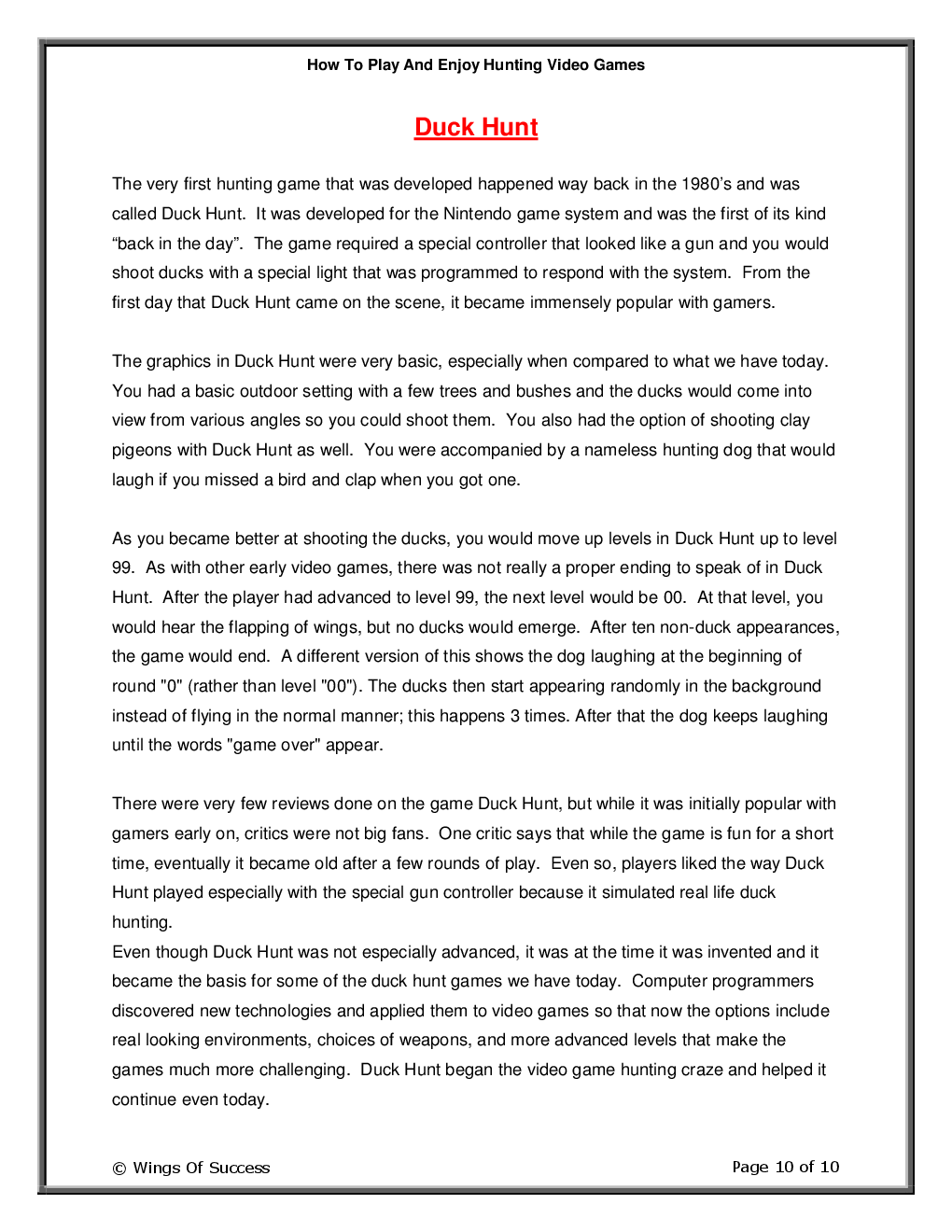 How To Play And Enjoy Hunting Video Games - Page 5