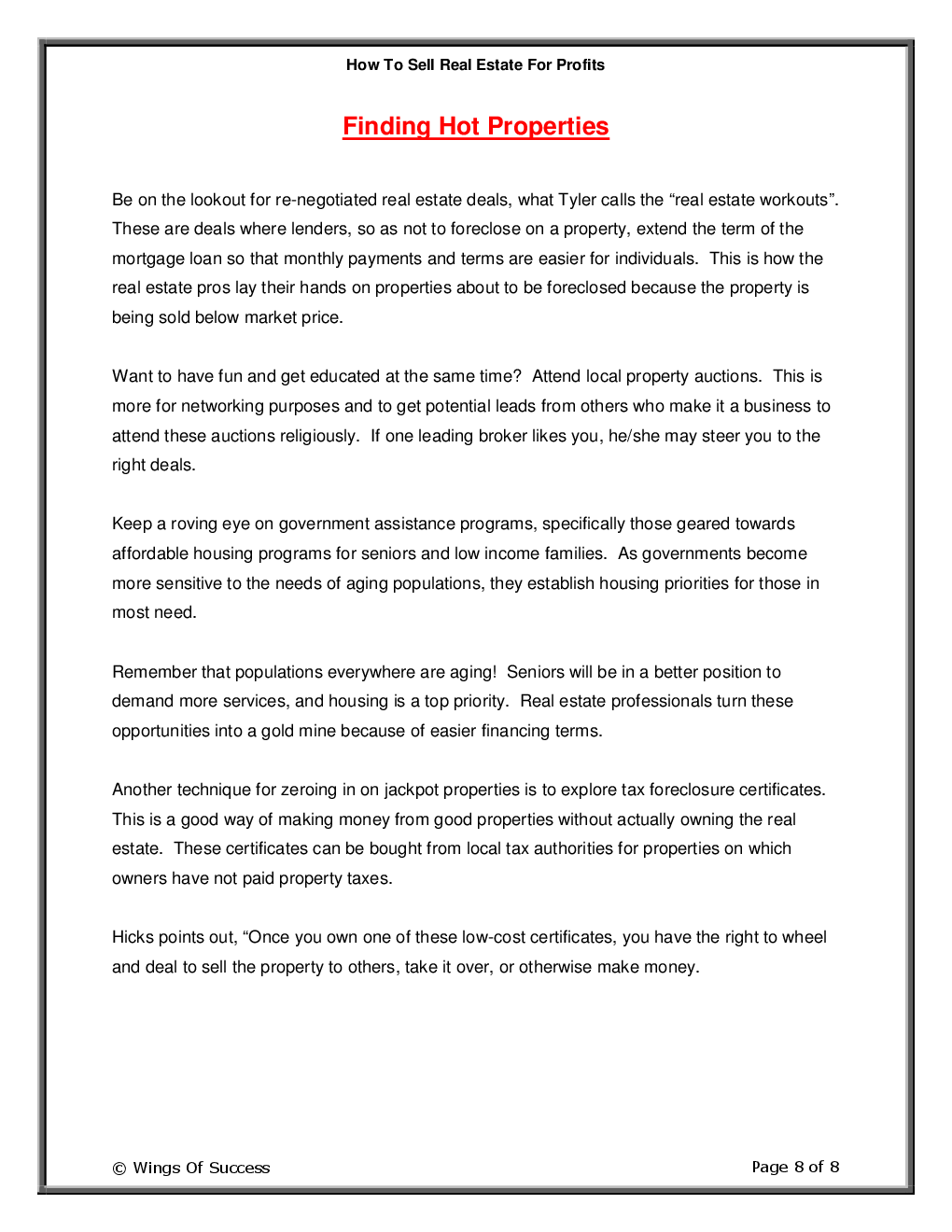 How To Sell Real Estate For Profits - Page 3